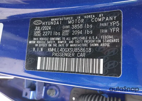 2025 Hyundai Elantra Se из США, поврежденный, VIN KMHLL4DGXSU858618